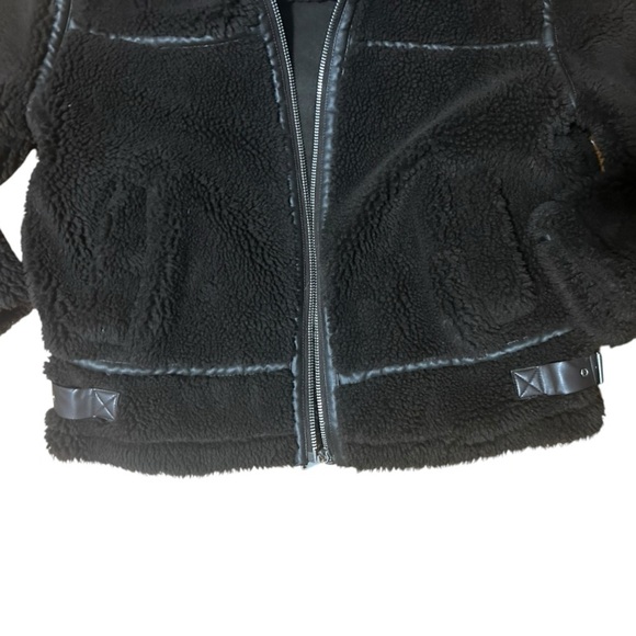 Urban Outfitters BDG Chocolate Dark Brown Sherpa Suede Coat Size Medium NWOT - Picture 2 of 8